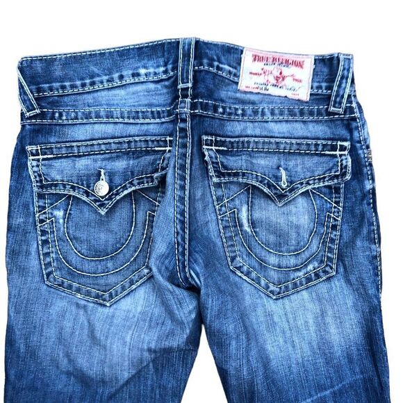Vintage True Religion Jeans Size 30 SLIM BIG T Blue - Picture 3 of 10